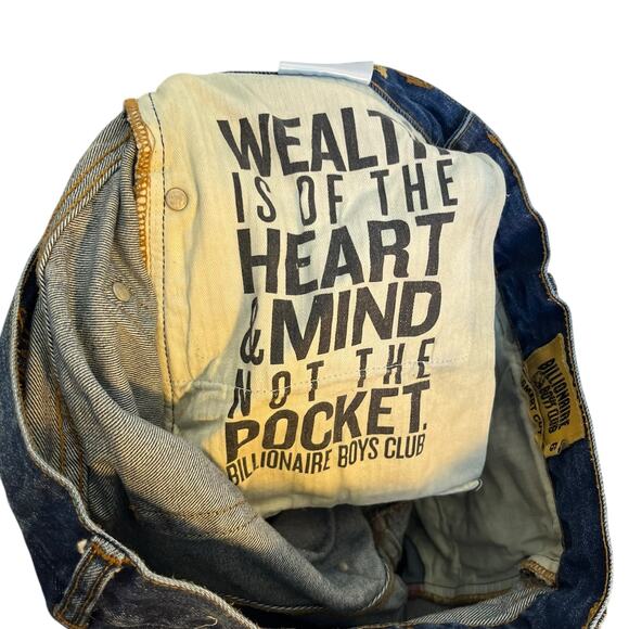 Billionaire Boys Club Smart Cut Bleach Splatter Straight Leg Jean Selvedge Denim - Picture 13 of 16